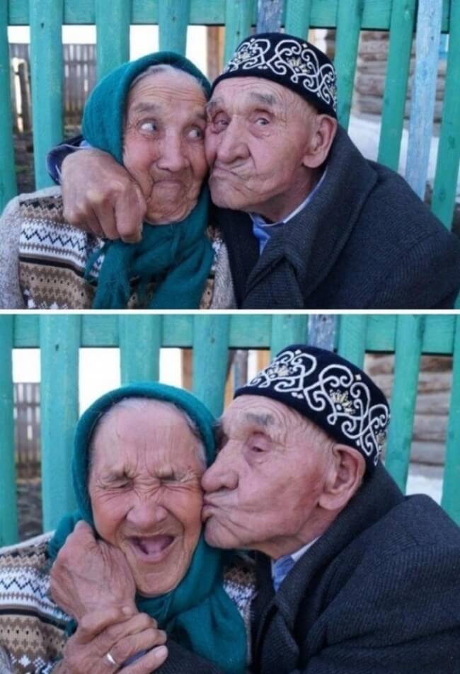 20 Exhilarating Images That Show Love Has No Age Limits - Make funny faces