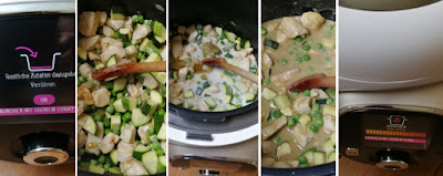 Zubereitung Grünes Curry mit Hähnchen und Gemüse mit der Cook 4 me