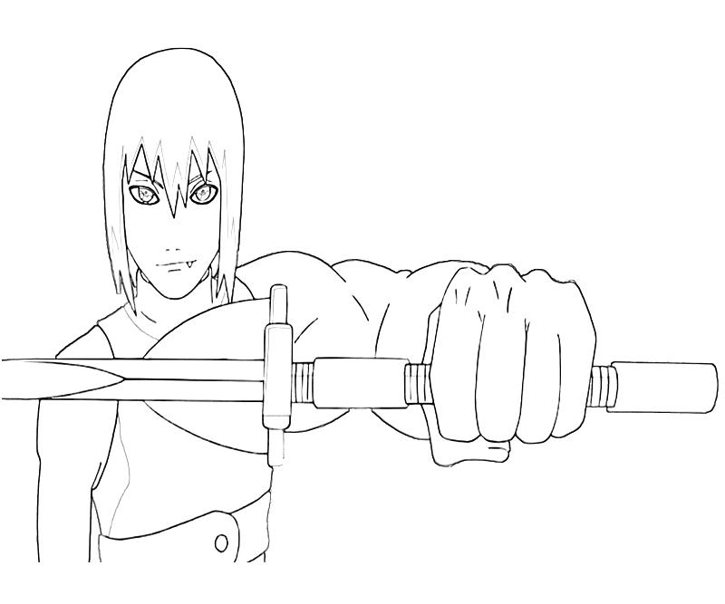 Printable Naruto Suigetsu Sword Coloring Pages title=