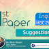 Suggestion of English 1st and 2nd paper for the HSC 2018