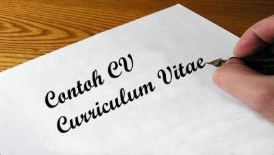 Contoh Curriculum Vitae (CV) Surat Riwayat Hayati Lamaran 