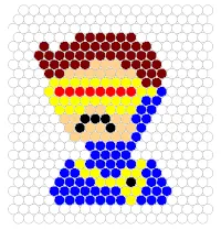 アクアビーズ図案 X-MEN サイクロップス