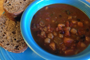 Caribbean Inspired Bean and Sweet Potato Soup