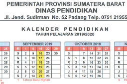 Kalender Pendidikan Sumatera Barat Tahun 2019/2020