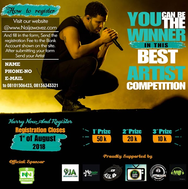 Naijawavez Best Artist Competition is here again (2 Edition) 2018.