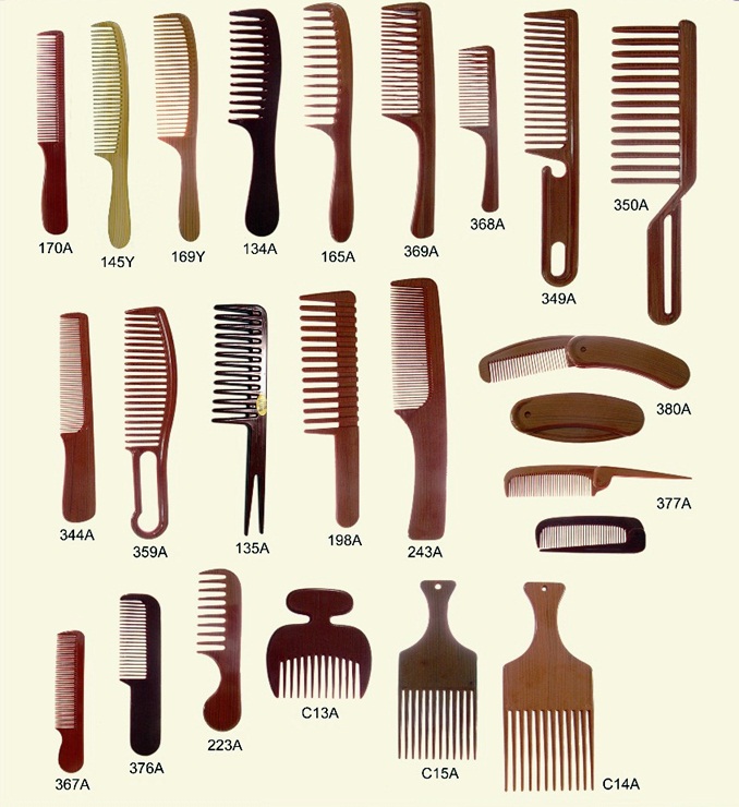 Image result for berbagai jenis sisir rambut