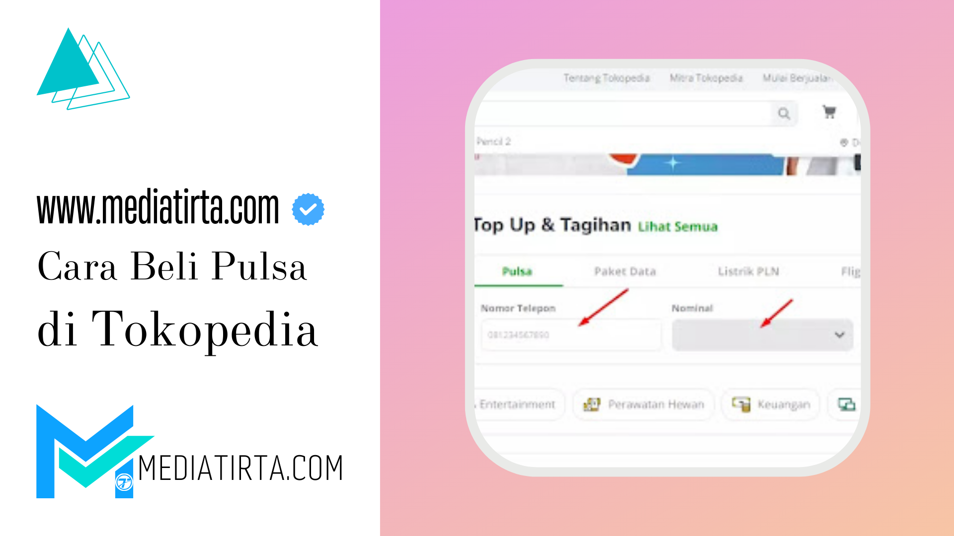 Cara Beli Pulsa di Tokopedia