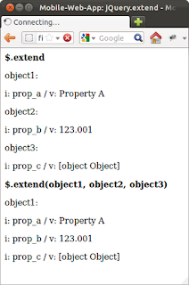 jQuery .extend() - merge objects