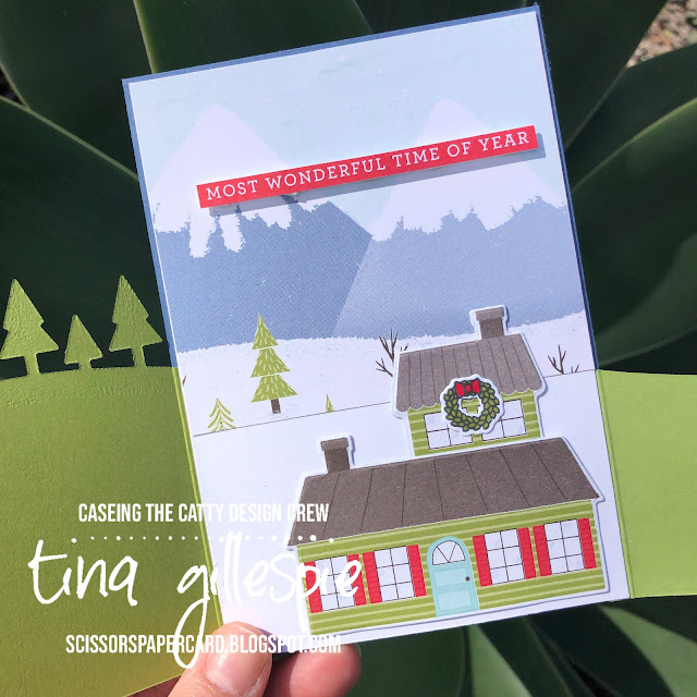 scissorspapercard, Stampin' Up!, CASEing The Catty, Coming Home Bundle, Trimming The Town DSP