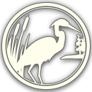 DeGray Lake Resort Logo with Blue Heron