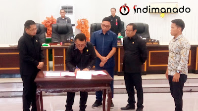 DPRD dan Pemkot Setujui Ranperda Pajak Daerah dan Retribusi Daerah Kota Bitung