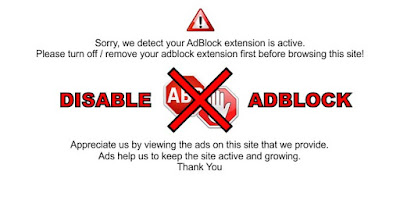 Disable Adblock English