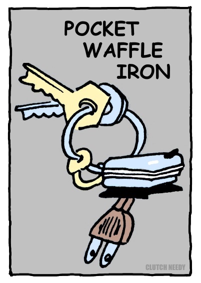 POCKET WAFFLE IRON cartoon Clutch Needy