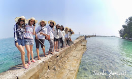 photo bersama di pulau bulat pulau seribu