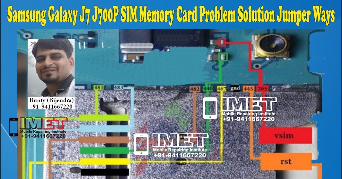 Samsung Galaxy J7 J700p Sim Memory Card Problem Solution Jumper Ways Imet Mobile Repairing Institute Imet Mobile Repairing Course