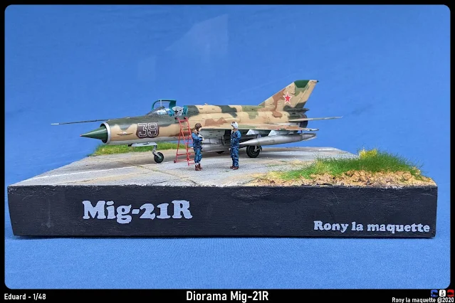 Diorama, Mig-21R Eduard au 1/48.