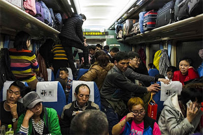 Inside a Chinese train