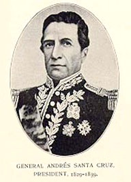 Retrato de Andrés de Santa Cruz en grises