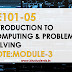 Introduction to Computing and Problem Solving BE 101-05 Note-Module 3