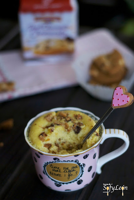 Receta de mug cake de galleta. 