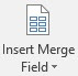 Insert Merge Field