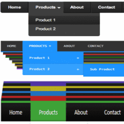 35+ Drop Down Menu Widget in Blogger Horizontal Menus CSS & CSS3