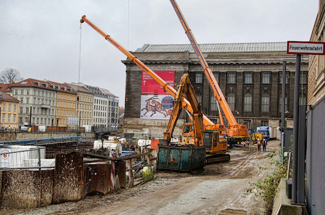 Baustelle Empfangsgebäude für die Museumsinsel, Pergamon Museum, Am Kupfergraben, Bodestraße 1-3, 10178 Berlin, 10.12.2013