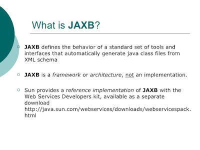  stands for Java API for XML Binding or sometimes Java Architecture for XML Binding is a d How to converts Java Object to XML - JAXB Example