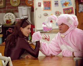 Monica and Chandler arm wrestling - Warner Bros TV 