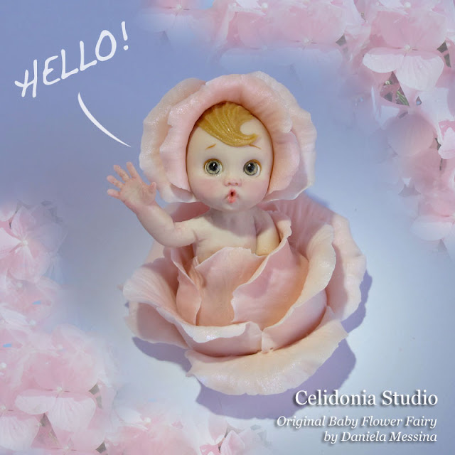 Fatina nel Fiore - Doll in Pasta Sintetica by Celidonia - Daniela Messina