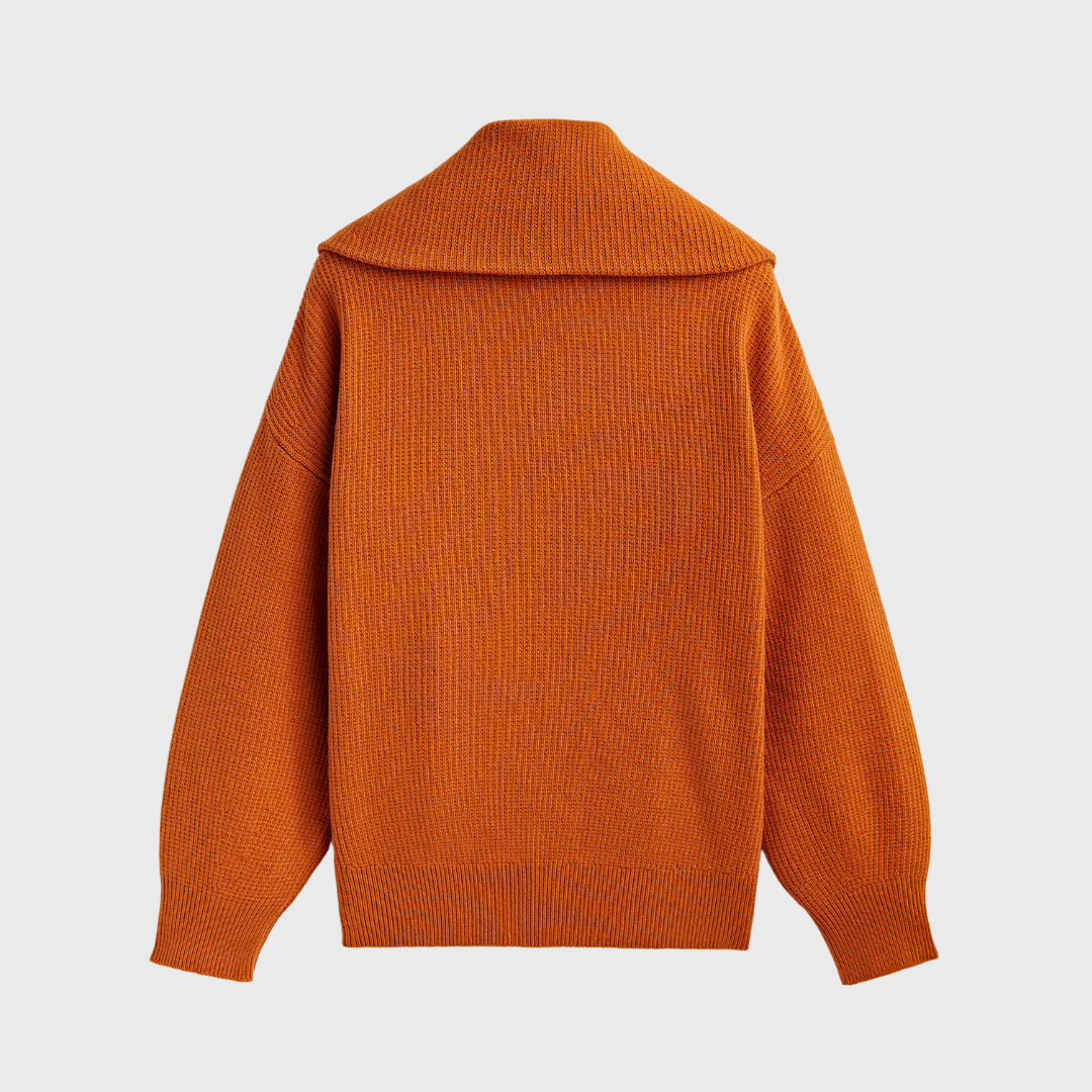 wool blend sailor collar sweater