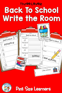These Back to School Write the Room activities are perfect for your kindergarten or first grade students. Your students will love reading and writing all the school related words and vocabulary. This Back to School resource makes a great center or writing center activity and is perfect for August and September. Perfect to work alone or in pairs. This resource includes 3 DIFFERENTIATED recording sheets.