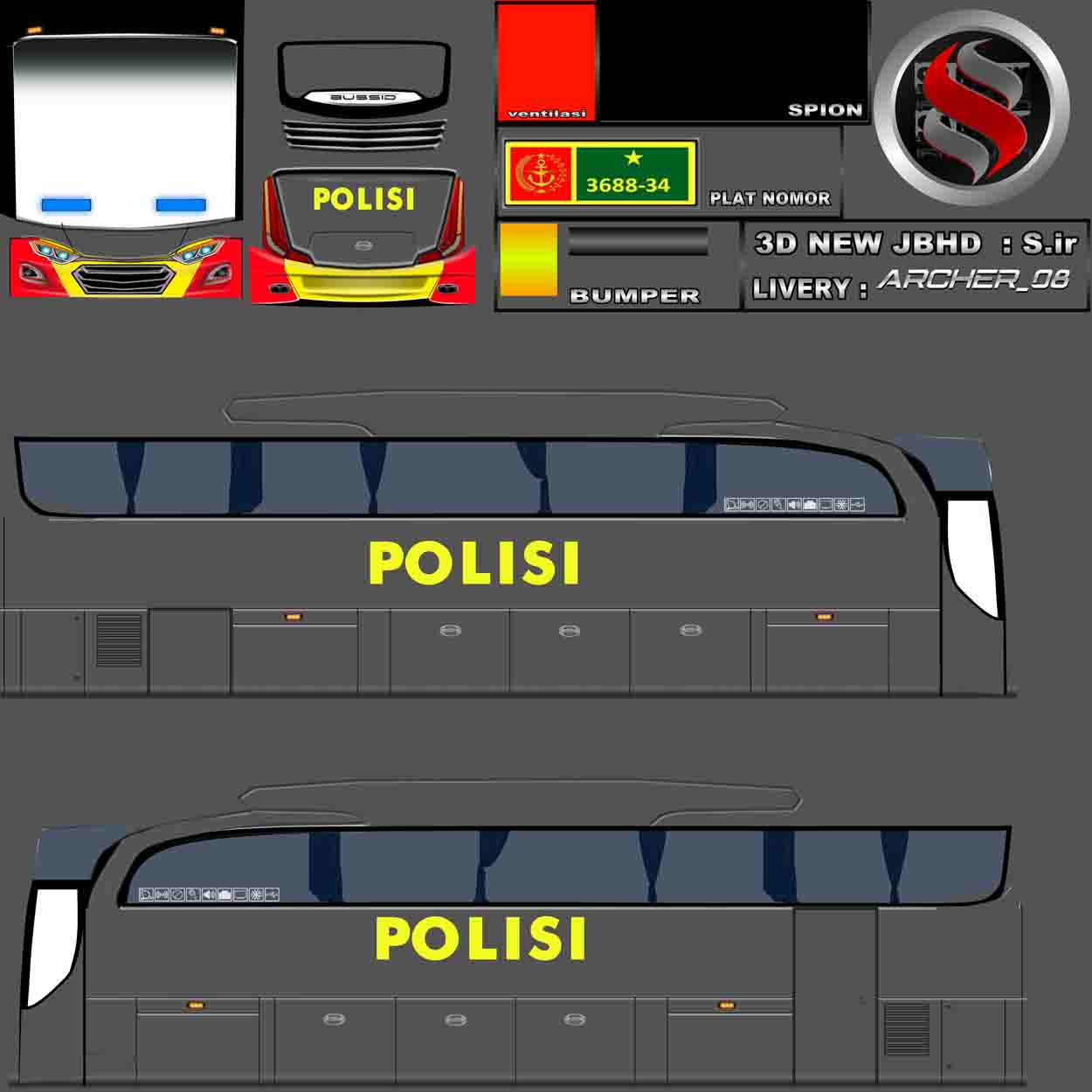 livery bussid polisi militer