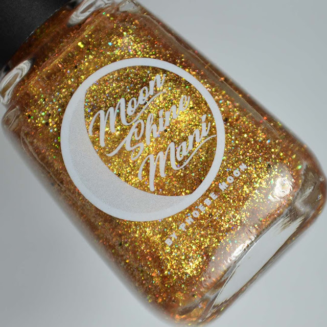 gold holographic glitter nail polish