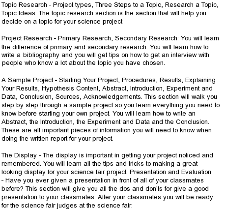 Science Project Layout Board
