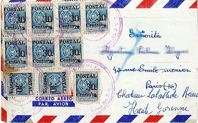 enveloppe venant de l'Equateur 1953