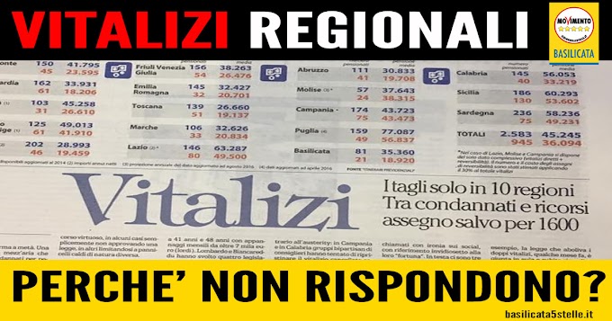 Perrino (M5S): "Perchè l’Ufficio di Presidenza non risponde alla nostra richiesta sui vitalizi?"