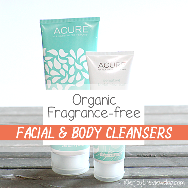 Acure body and face cleansers for sensitive skin