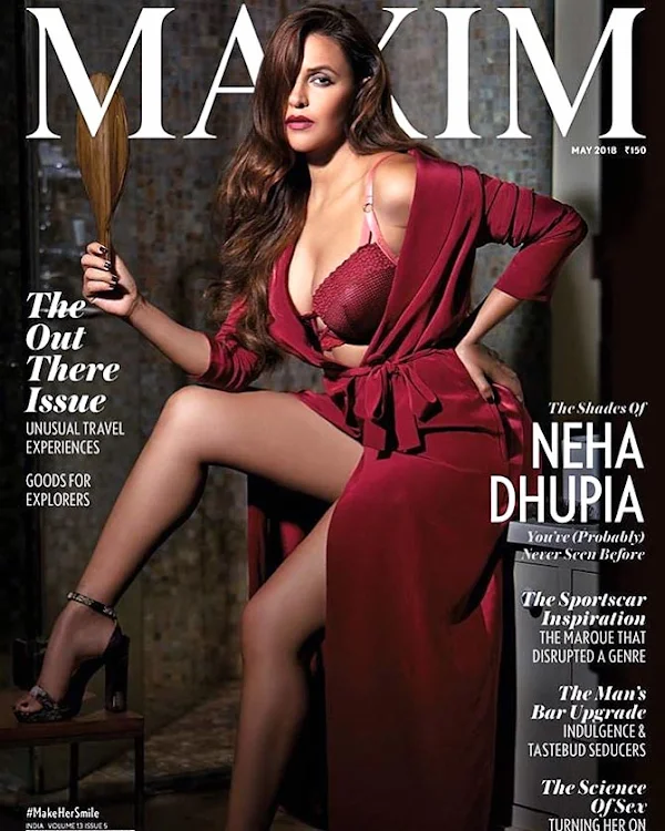 neha dhupia red lingerie valentine's day bollywood actress