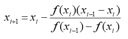 Secant formula