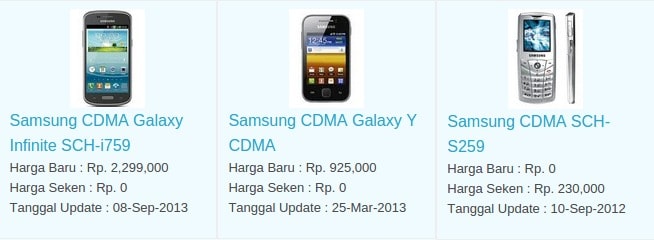 Daftar Harga Hp Terbaru Samsung CDMA Mei 2016