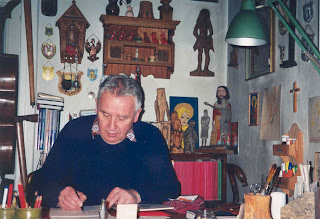 Gorecki in his studio, April 1998