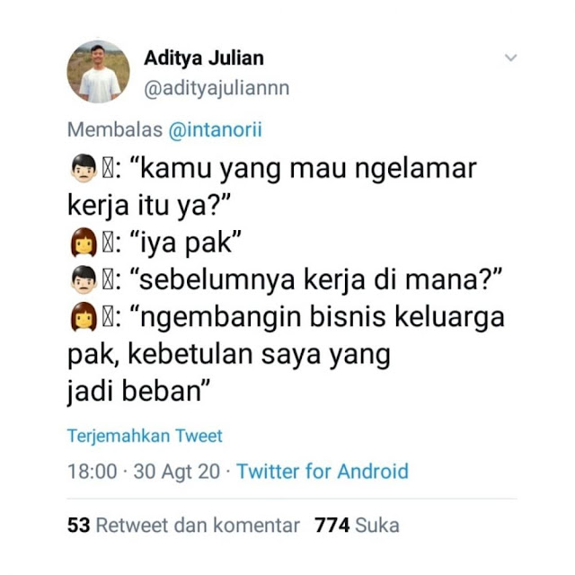 10 Meme Lucu 'Obrolan Wawancara Kerja' Ini Absurd Banget Kocaknya