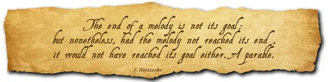 The end of a melody is not its goal ; but nonetheless, had the melody not reached its end , it would not have reached its goal either. A parable. | eso-alchemy.gr ∞ Laboratory of Esoteric Alchemy for Virtuous Spiritual Ascendance. Working with essences. Φinding Balances. | X • @_EsoAlchemy