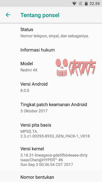 Android Oreo Redmi 4x
