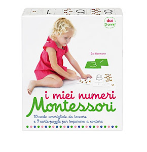 I miei numeri. Montessori. 10 carte smerigliate da toccare e 9 carte puzzle per imparare a contare