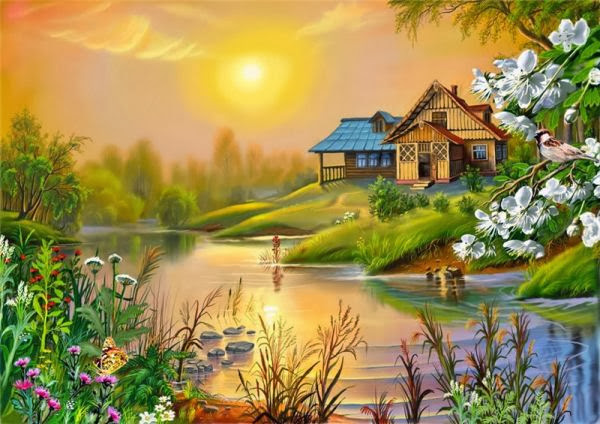 Download Landscape Painting Wallpaper, Download Landscape Painting Wallpaper Full HD, Landscape Painting Wallpaper, Painting Wallpaper, Wallpaper Full HD, Wallpaper For Dekstop