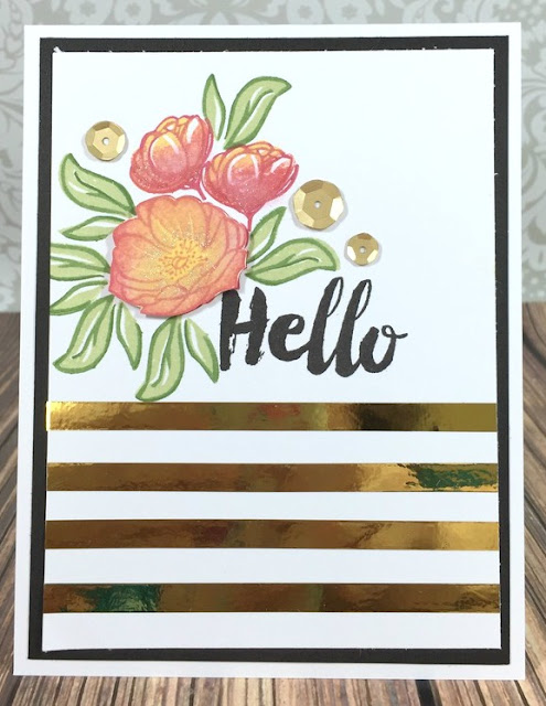 Hello Floral card