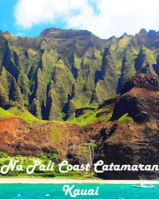 Travel the World: The Na Pali Coast of Kauai Hawaii can be seen by boat on a catamaran trip where you'll explore sea caves and snorkel.