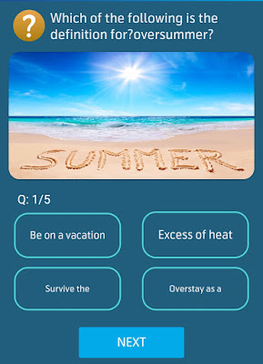 Which of the following os the definition for over summer?